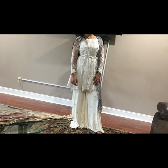 pakistani designer 4 piece suit sammy k pants - Picture 1 of 4